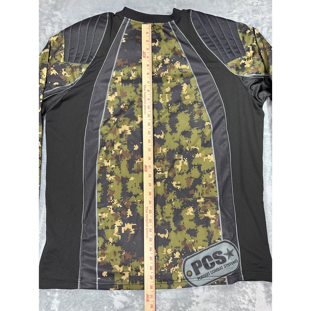 PCS Pursuit Combat Systems Paintball Jersey Digital Camo Padded XXL Mens Black - Picture 13 of 14